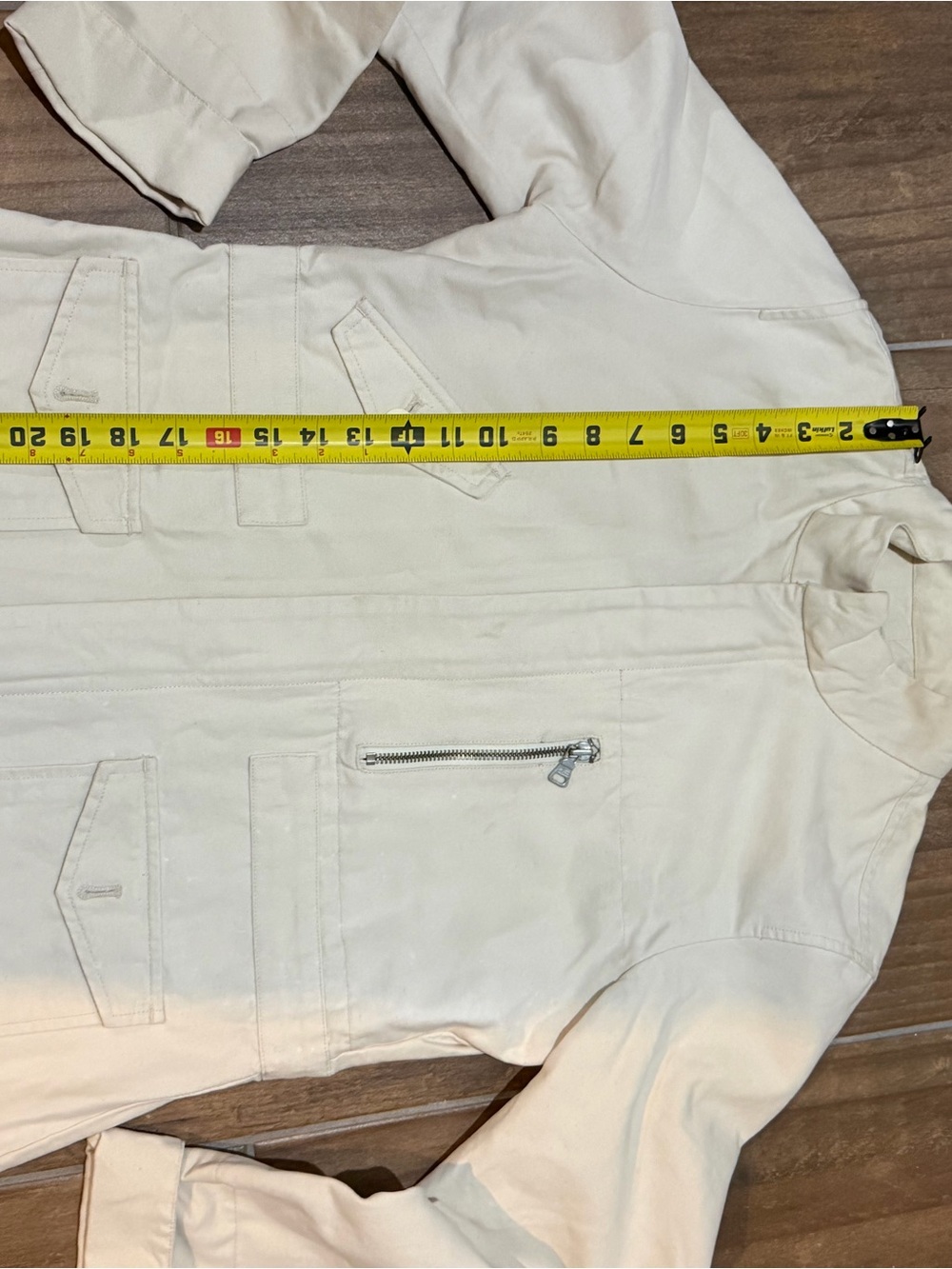 Ralph Lauren Polo Jeans Co. Off-White Cotton Label Detail vintage utility L - Picture 5 of 5